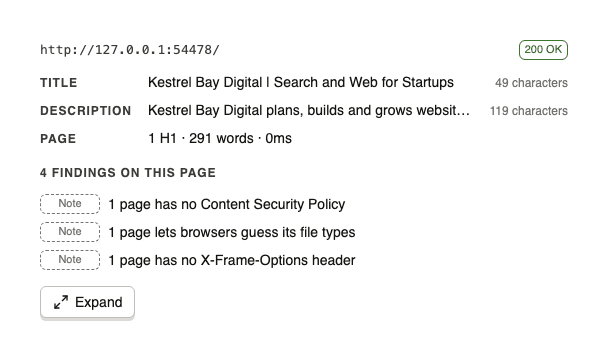 Raptor's page check panel